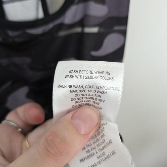 Zyia Black Grey Camo Fitness Active Gym Racerback Havana Tank Top‎ Size 3XL - Picture 6 of 8